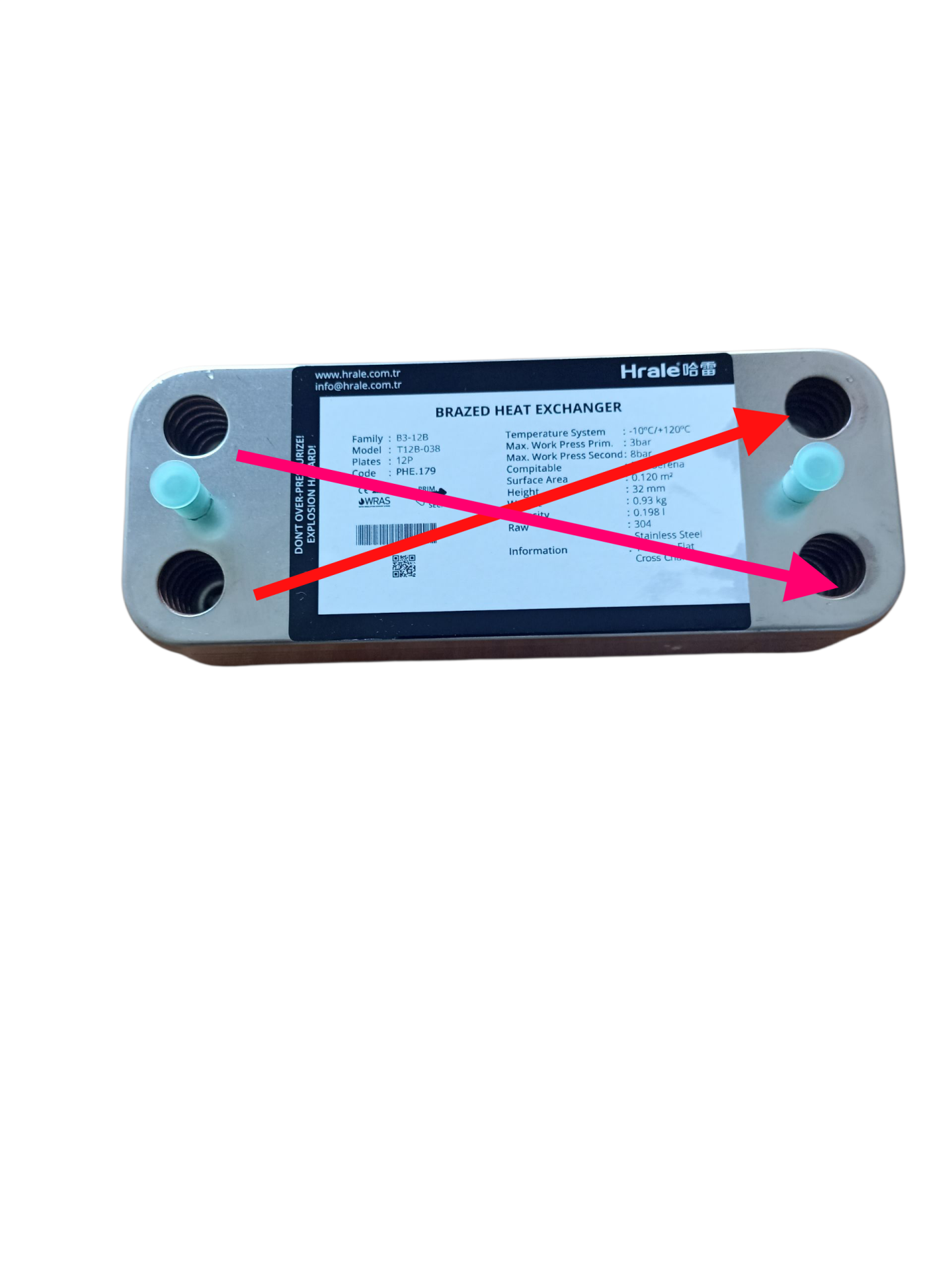 DİKKAT HRALE PLAKA EŞANJÖR ESKİ SERANA ÇAPRAZ 12PLAKA 148MM