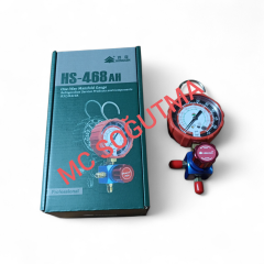 HONGSEN HS-468AH TEKLİ MANİFOLD R32/R410 HORTUMSUZ KIRMIZI