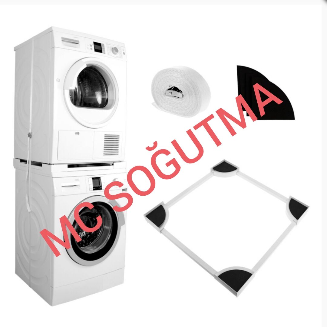 ÇAMAŞIR MAKİNASI ÜZERİNE KURUTMA MAKİNESİ MANTAJ KİTİ BEYAZ