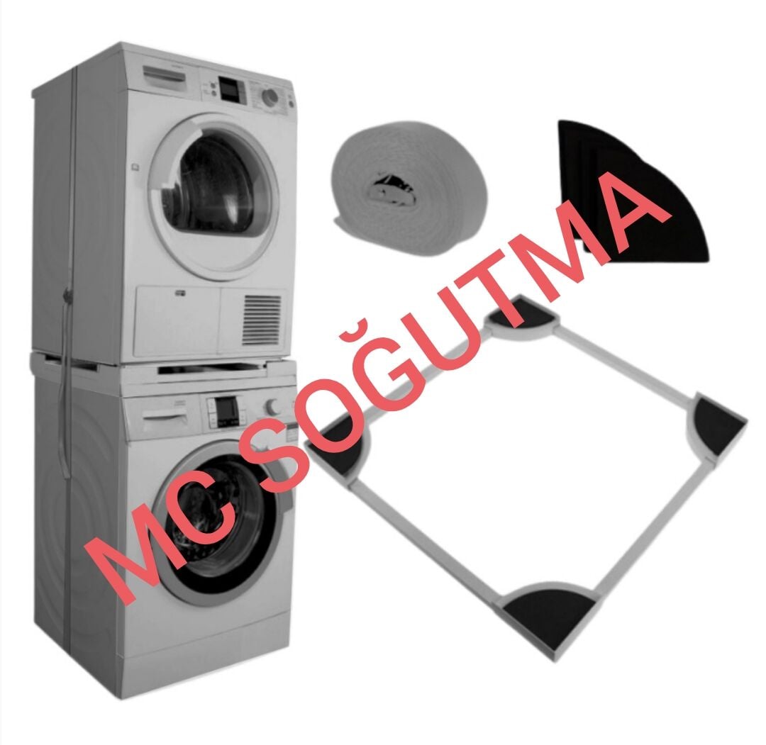 ÇAMAŞIR MAKİNASI ÜZERİNE KURUTMA MAKİNESİ MANTAJ KİTİ GRİ