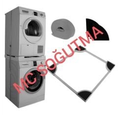 ÇAMAŞIR MAKİNASI ÜZERİNE KURUTMA MAKİNESİ MANTAJ KİTİ GRİ