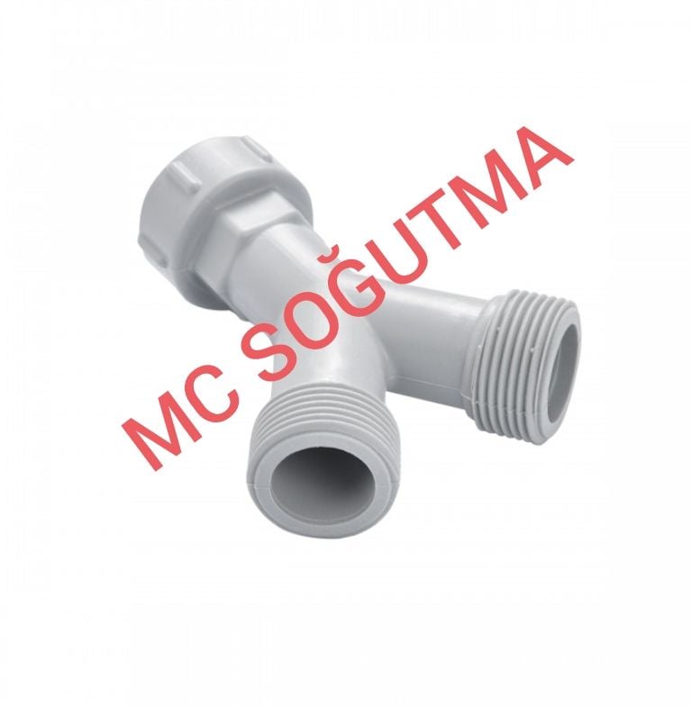 REKORLU HORTUM ÇATAL PLASTİK GRİ