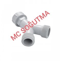 REKORLU HORTUM ÇATAL PLASTİK GRİ