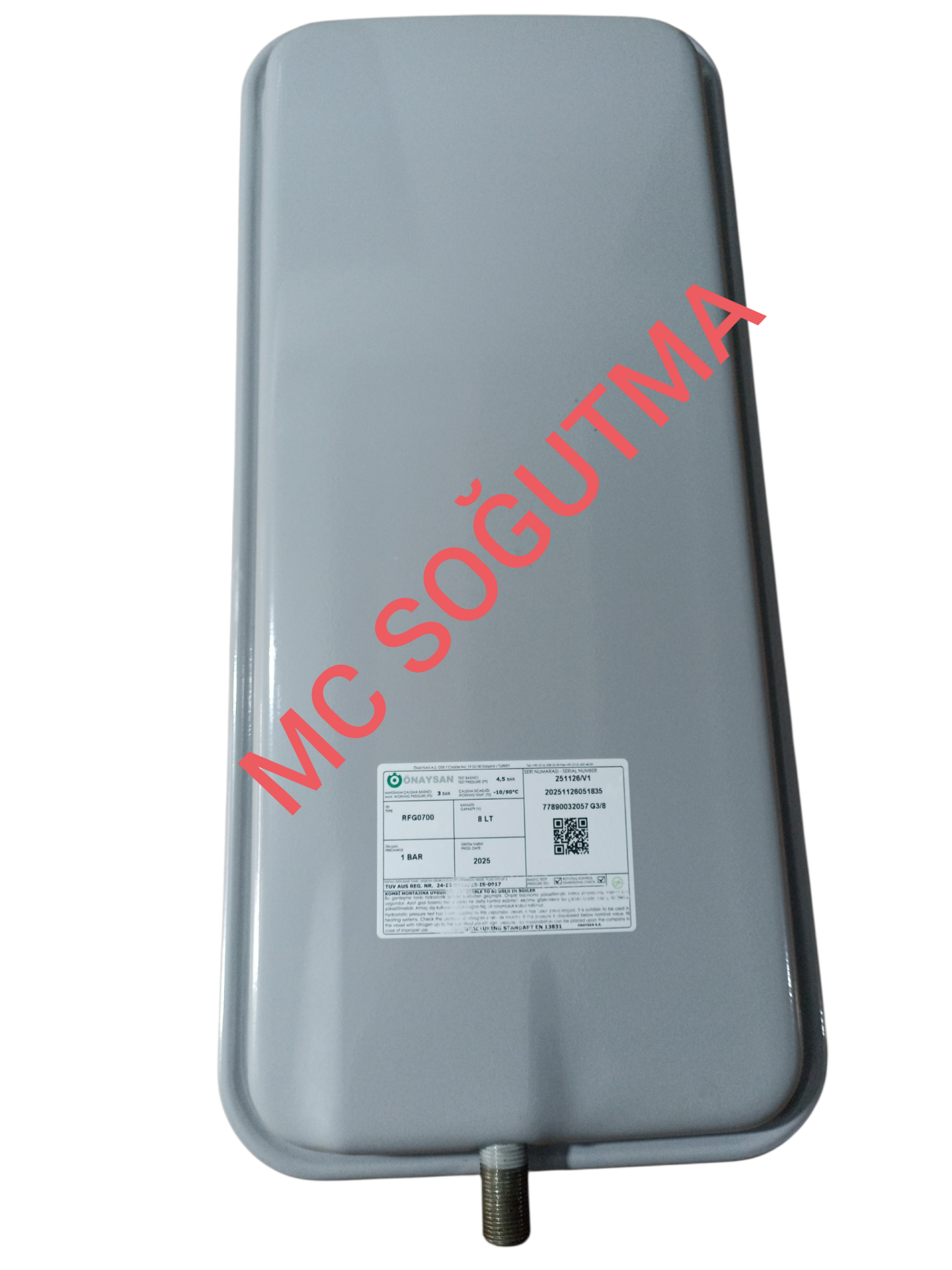 KOMBİ GENLEŞME TANKI (ÖNAYSAN) FONDITAL HEXEL 3/8 8 LT