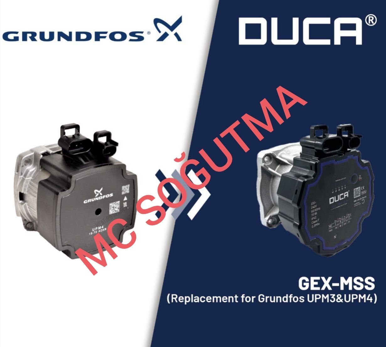 KOMBİ POMPA MOTORU DUCA FREKANSLI GEX 15-8 MSS BAĞLANTILI