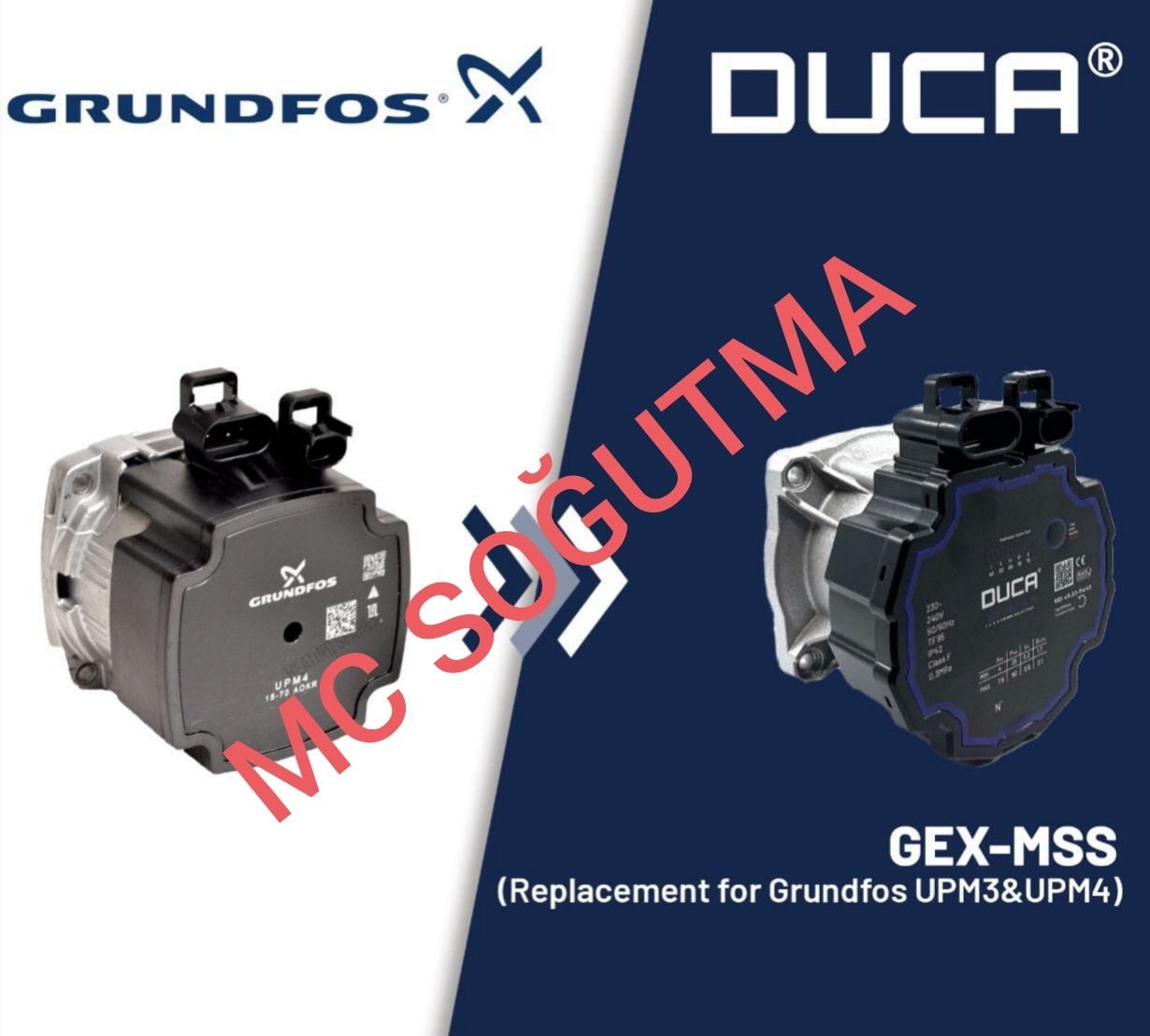 KOMBİ POMPA MOTORU DUCA FREKANSLI GEX 15-8 MSS BAĞLANTILI
