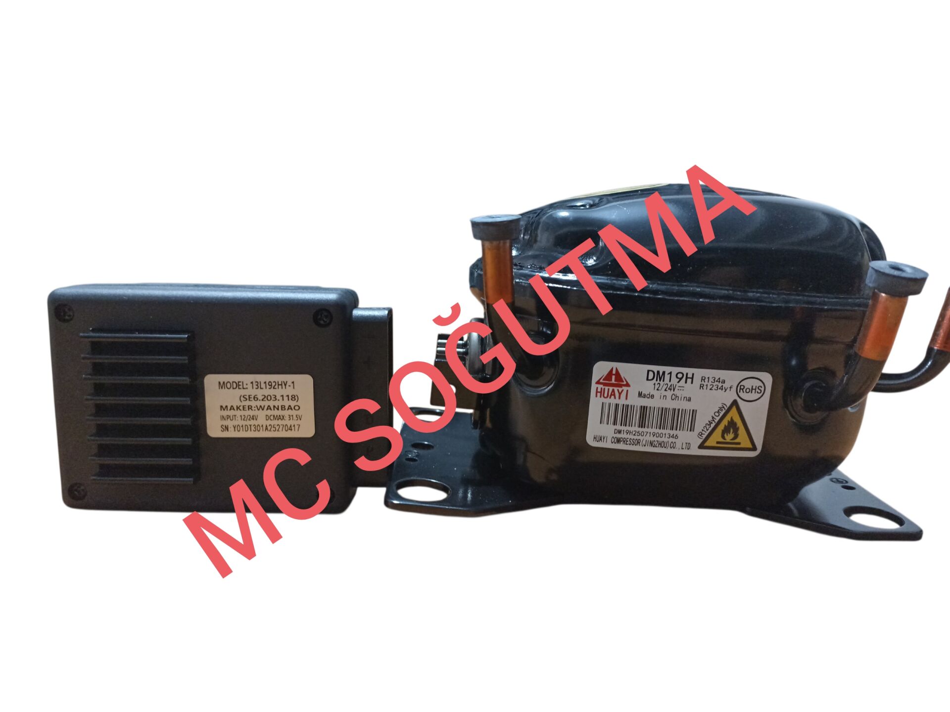 GARANTİSİZ R134A KOMPRESÖR 12-24V 34-58W HUAYİ