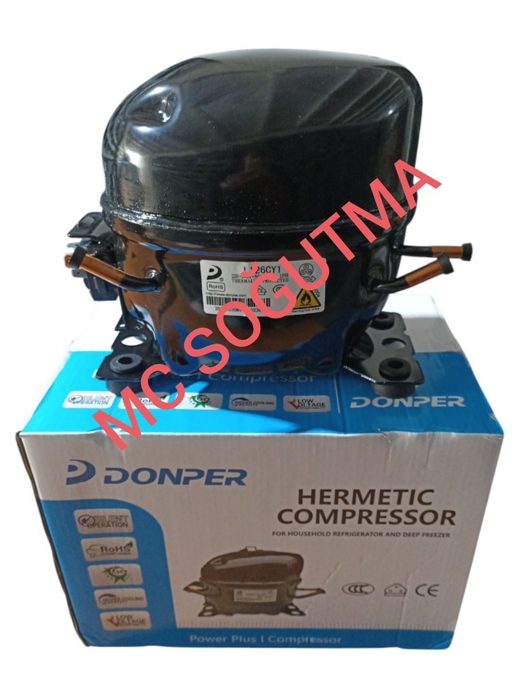 GARANTİSİZ   DONPER SU126CY1 1/4+ HP 185KCAL 216W R600A KOMPRESÖR