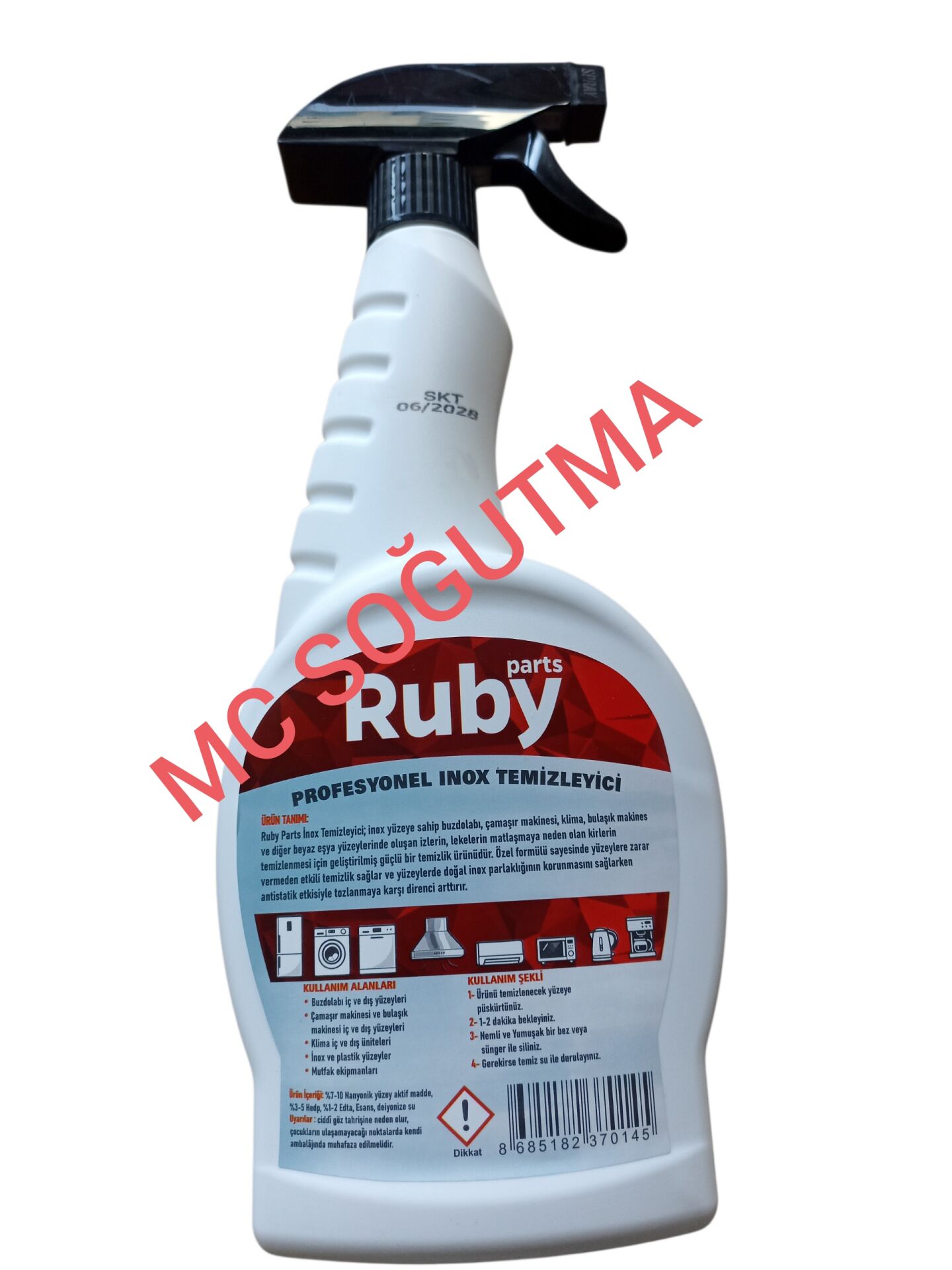 RUBY PARTS İNOX YÜZEY TEMİZLEYİCİ VE PARLATICI 750 ML
