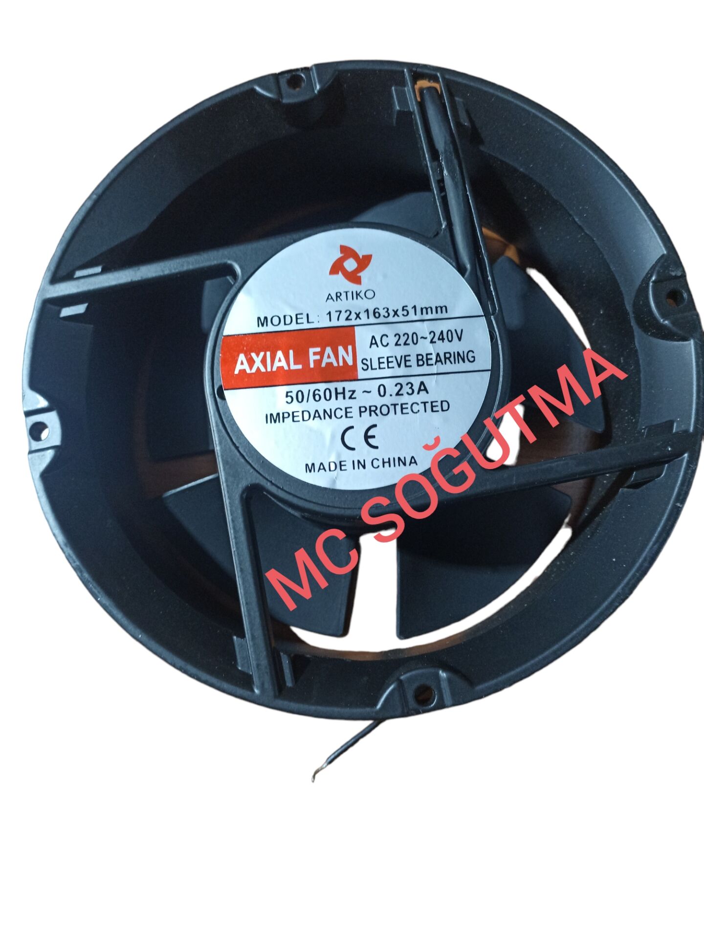 KARE FAN MOTORU 172x163x51 220V 35W