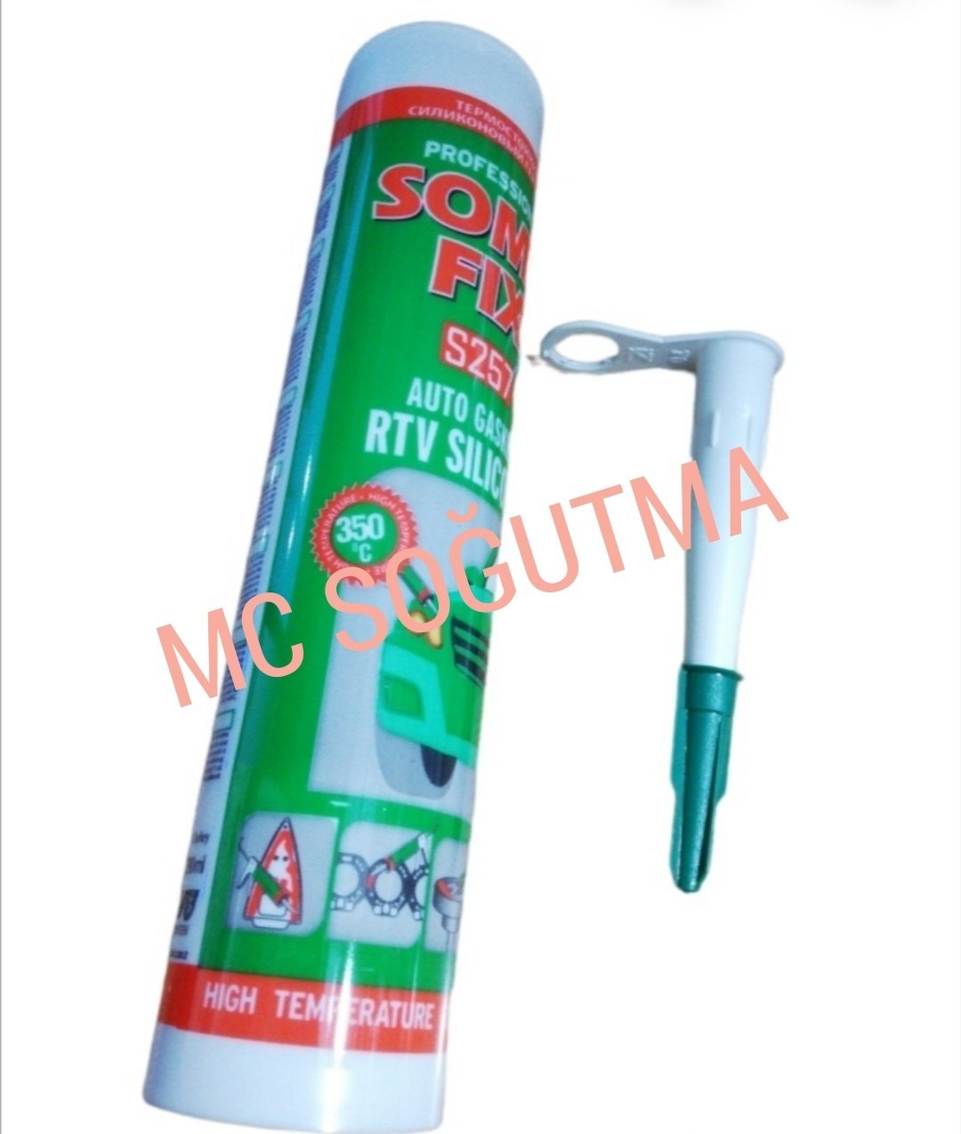 YÜKSEK ISI SİLİKONU RTV 300C KIRMIZI SOMA FİX