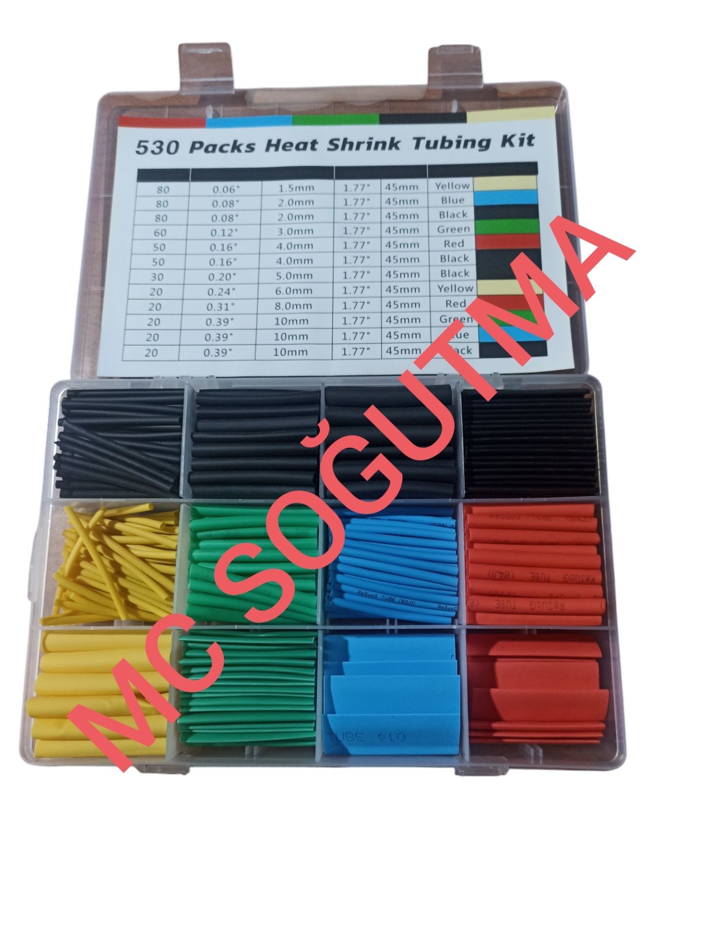 KABLO DARALAN MAKARON 45MM 530 ADET SET