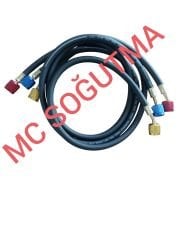 KALİTELİ 3LÜ TAKIM  LX-HORTUM R410A SİYAH 800-4000PSI 90CM