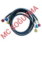 KALİTELİ 3LÜ TAKIM  LX-HORTUM R410A SİYAH 800-4000PSI 180CM