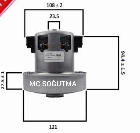 GARANTİSİZ SÜPÜRGE MOTORU BT14 1200W BEKATECH