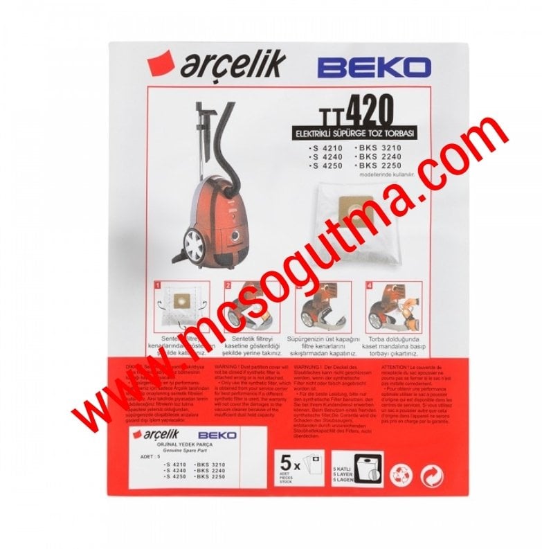 ARÇELİK JAGUAR S 4210 5Lİ TORBA FERSAN ORİJİNAL